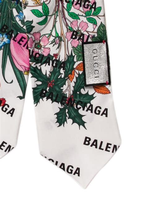 Gucci x Balenciaga 433654 Silk Scarf .